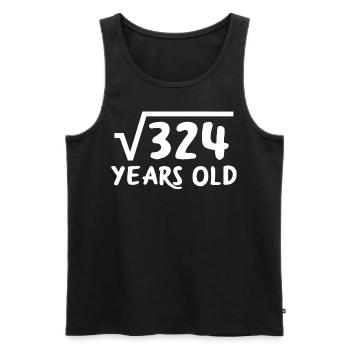 18 Geburtstag Mathe Shirt - Wurzel aus 324 ist 18 - Männer Premium Bio Tank Top - Schwarz - Vorne - Michal (187cm)