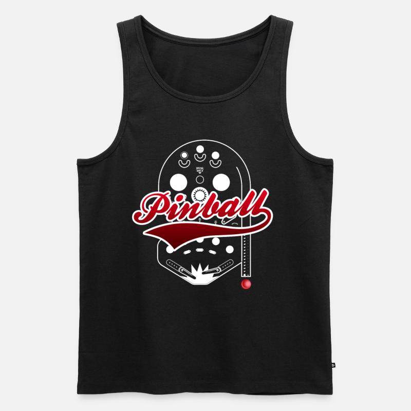 Pinball - Männer Premium Bio Tank Top - Schwarz