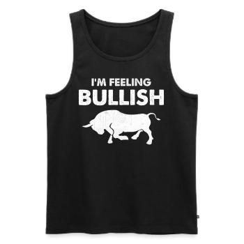 I'm feeling bullish - Men's Premium Organic Tank Top - black - Front - AI Model Male 178 light (178cm)