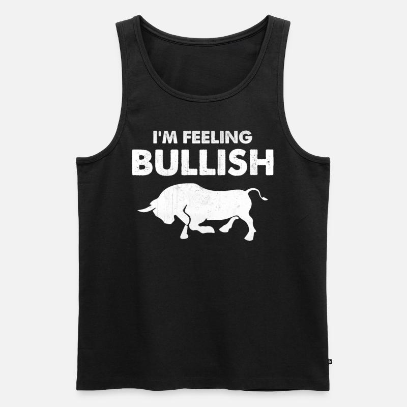 I'm feeling bullish - Männer Premium Bio Tank Top - Schwarz