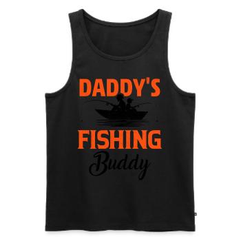 Daddy's fishing Buddy - Men's Premium Organic Tank Top - black - Front - Michal (187cm)