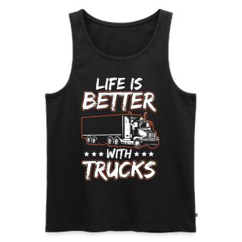 Avec Trucks Better Life Trucker - Débardeur bio Premium Homme - noir - Devant - AI Model Male 178 light (178cm)