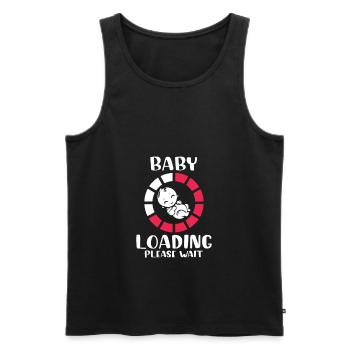 Witziges Geschenk werdende Mutter baldige Geburt M - Männer Premium Bio Tank Top - Schwarz - Vorne - Michal (187cm)