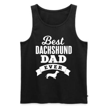 Best Dachshund Dad Ever Dachshund Master - Men's Premium Organic Tank Top - black - Front - AI Model Male 178 light (178cm)