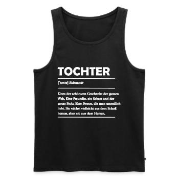 beste Tochter Papa Mama Geschenk tolles Tochter Ge - Männer Premium Bio Tank Top - Schwarz - Vorne - Michal (187cm)
