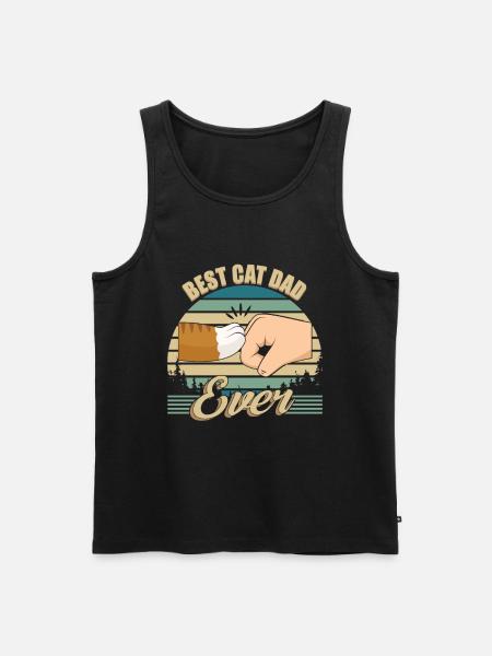 Best Cat Dad Ever - Men's Premium Organic Tank Top - black
