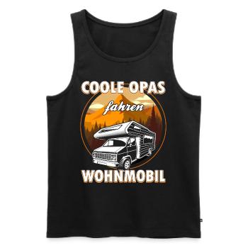 Coole Opas fahren Wohnmobil - Männer Premium Bio Tank Top - Schwarz - Vorne - Michal (187cm)