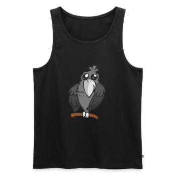 Rabe Vogel Krähe Dohle Eichelhäher Nebelkrähe süß - Männer Premium Bio Tank Top - Schwarz - Vorne - AI Model Male 178 light (178cm)