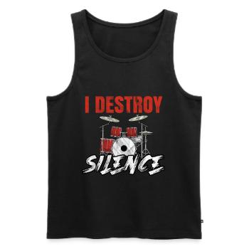 Drums Music Drum'n'bass Drumset Cymbals Rock - Men's Premium Organic Tank Top - black - Front - Michal (187cm)