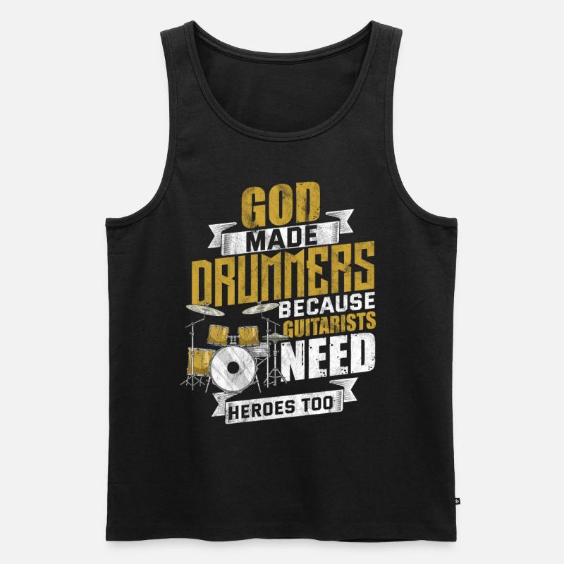 Drums drummer drumsticks drum - Men's Premium Organic Tank Top - black