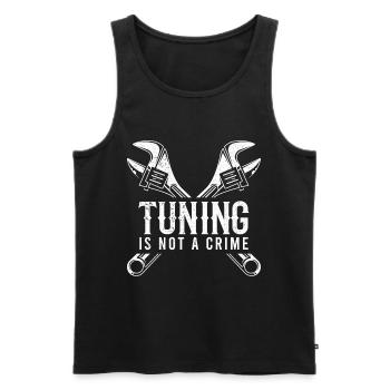 Tuning Is Not A Crime Tuning Not A Crime Car - Men's Premium Organic Tank Top - black - Front - Michal (187cm)
