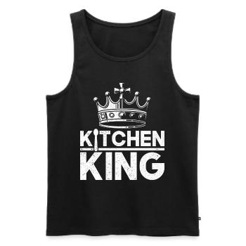 Kitchen King Hobby Chef Funny Chef Gift Man - Men's Premium Organic Tank Top - black - Front - Michal (187cm)