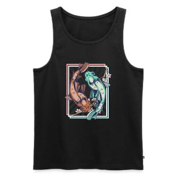 Koi Koifische Japan - Männer Premium Bio Tank Top - Schwarz - Vorne - AI Model Male 178 light (178cm)