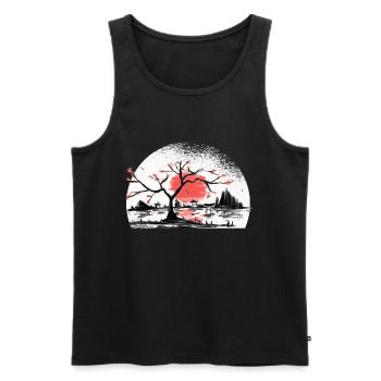 Japan Garten Japanisches Torii Japan Samurai - Männer Premium Bio Tank Top - Schwarz - Vorne - AI Model Male 178 light (178cm)