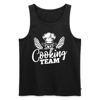 Cooking team grilling gastronomy chefs gift - Men's Premium Organic Tank Top - black - Front - Michal (187cm)