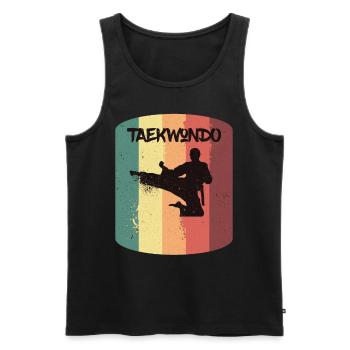 Tae Kwon Do - Taekwondo - Martial Arts Gift - Men's Premium Organic Tank Top - black - Front - Michal (187cm)