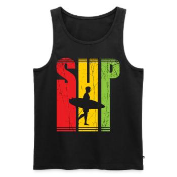 Sup Vintage Stand up paddle Stand up paddeling - Männer Premium Bio Tank Top - Schwarz - Vorne - Michal (187cm)
