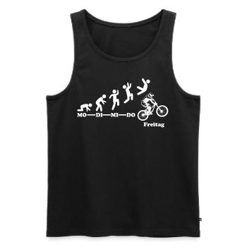 Downhill Woche Endlich Freitag Wochenende - Männer Premium Bio Tank Top - Schwarz - Vorne - Michal (187cm)