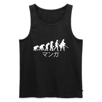 Évolution de l'anime - Débardeur bio Premium Homme - noir - Devant - AI Model Male 178 light (178cm)