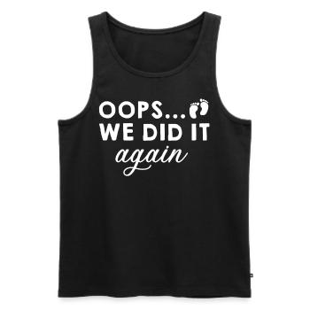 Schwanger Baby - Schwangerschaft Verkündung - Männer Premium Bio Tank Top - Schwarz - Vorne - AI Model Male 178 light (178cm)
