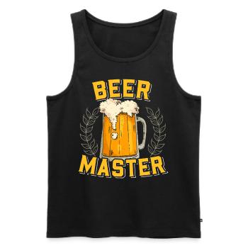Beer Master - Beer Gift Idea Shirt - Men's Premium Organic Tank Top - black - Front - Michal (187cm)