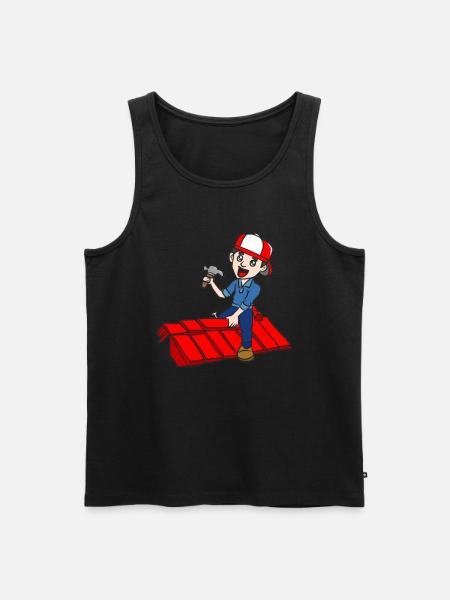 DACHDECKER - Männer Premium Bio Tank Top - Schwarz