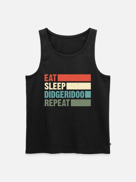 Didgeridoo Eat sleep repeat - Men's Premium Organic Tank Top - black