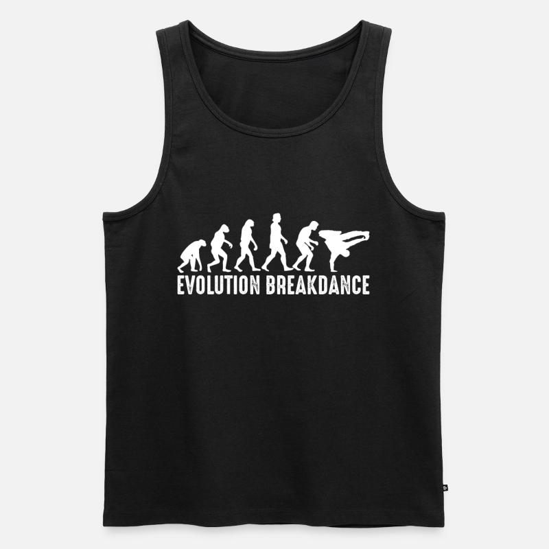 Évolution du break dance - Débardeur bio Premium Homme - noir