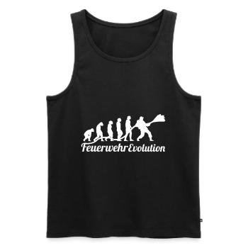 Feuerwehr Evolution - Männer Premium Bio Tank Top - Schwarz - Vorne - AI Model Male 178 light (178cm)
