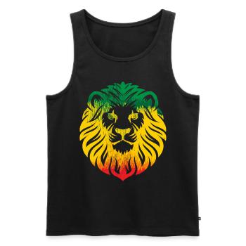 Afrika Love Rasta Reggae Black lives Matter - Männer Premium Bio Tank Top - Schwarz - Vorne - AI Model Male 178 light (178cm)