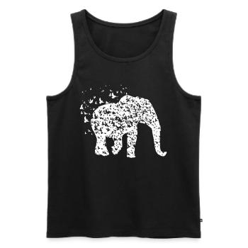 Elephant Elephants Africa Safari Africa Rasta Goa - Men's Premium Organic Tank Top - black - Front - AI Model Male 178 light (178cm)