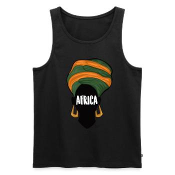 Africa Safari Rasta Africa fan Africa lover - Men's Premium Organic Tank Top - black - Front - AI Model Male 178 light (178cm)