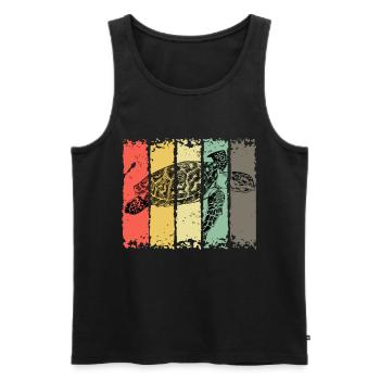 Turtle sea turtle turtle marine animals - Men's Premium Organic Tank Top - black - Front - AI Model Male 178 light (178cm)