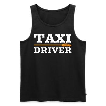 Chauffeur de taxi - cadeau pour chauffeur de taxi - Débardeur bio Premium Homme - noir - Devant - Michal (187cm)
