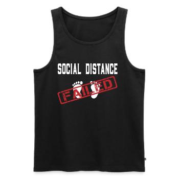 Social Distance Lockdown Quarantine drôle - Débardeur bio Premium Homme - noir - Devant - AI Model Male 178 light (178cm)