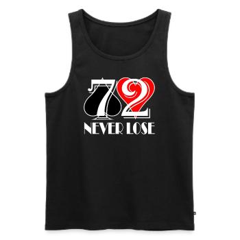 Pokerspruch 72 Never Lose Geschenk - Männer Premium Bio Tank Top - Schwarz - Vorne - AI Model Male 178 light (178cm)