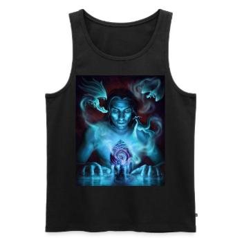 Dragon Egg Barbarian Summoning Spirit - Men's Premium Organic Tank Top - black - Front - AI Model Male 178 light (178cm)