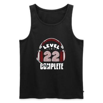 22. Geburtstag Gamer Geschenkidee - Männer Premium Bio Tank Top - Schwarz - Vorne - AI Model Male 178 light (178cm)