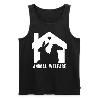 Tierschutz Haus Rettet Tiere - Männer Premium Bio Tank Top - Schwarz - Vorne - AI Model Male 178 light (178cm)