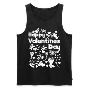 Saint-Valentin, Saint-Valentin, Saint-Valentin - Débardeur bio Premium Homme - noir - Devant - AI Model Male 178 light (178cm)