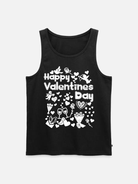 Saint-Valentin, Saint-Valentin, Saint-Valentin - Débardeur bio Premium Homme - noir