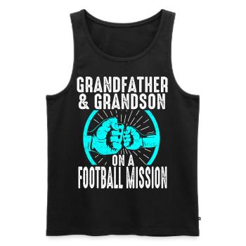 Opa Fußball Enkel Fußballspieler Großvater - Männer Premium Bio Tank Top - Schwarz - Vorne - AI Model Male 178 light (178cm)