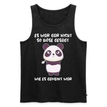 Böser Panda-Bär Sarkasmus Ironie Spruch - Männer Premium Bio Tank Top - Schwarz - Vorne - Michal (187cm)