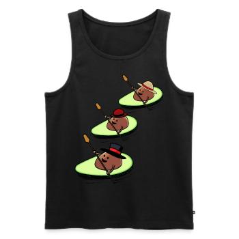 Canoe Avocado Race Paddle Boat Kids Child - Men's Premium Organic Tank Top - black - Front - Michal (187cm)