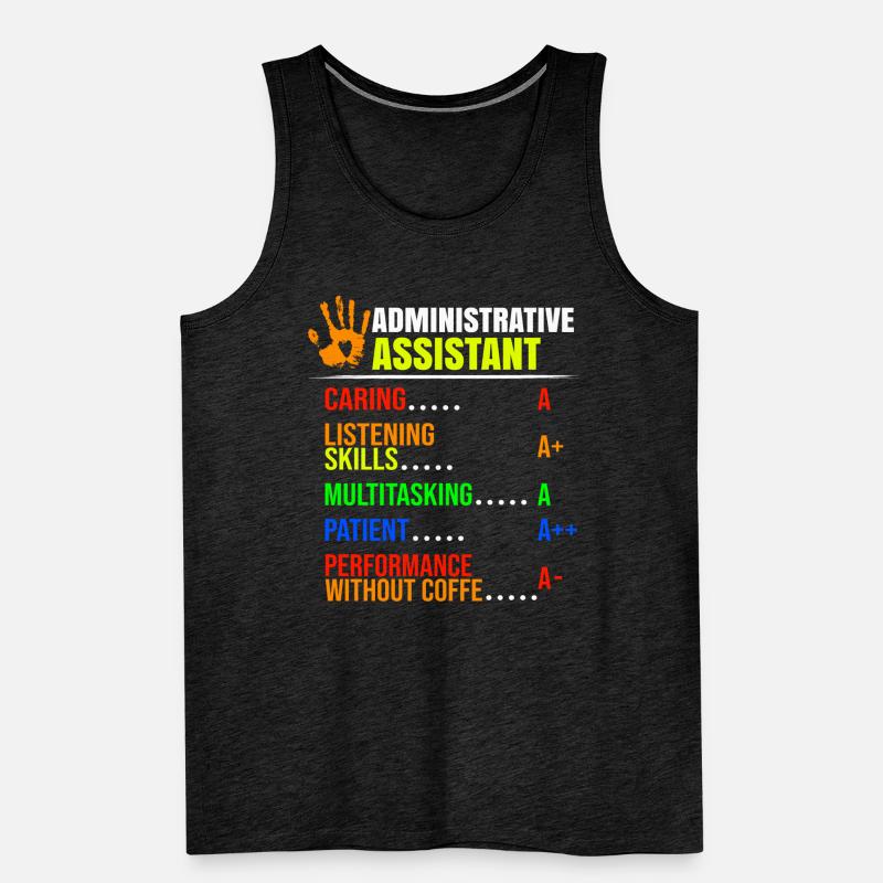 Administrative Assistant Certificate Funny Gift Men's Premium Organic Tank Top