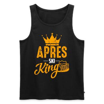 Apres Ski King Funny Ski Sayings Men Party - Men's Premium Organic Tank Top - black - Front - Michal (187cm)