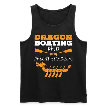 Dragon Boating Pride Hustle Desire - Débardeur bio Premium Homme - noir - Devant - AI Model Male 178 light (178cm)