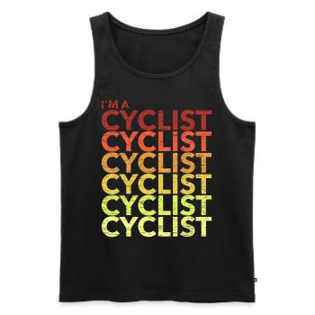 I'm A Cyclist I'm A Cyclist - Men's Premium Organic Tank Top - black - Front - Michal (187cm)
