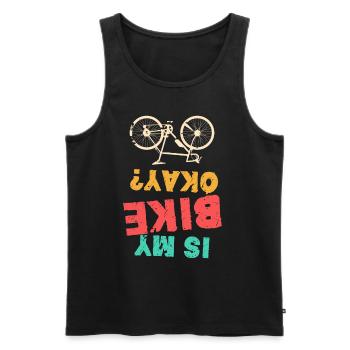 Is My Bike Okay BMX Bicycle - Men's Premium Organic Tank Top - black - Front - Michal (187cm)