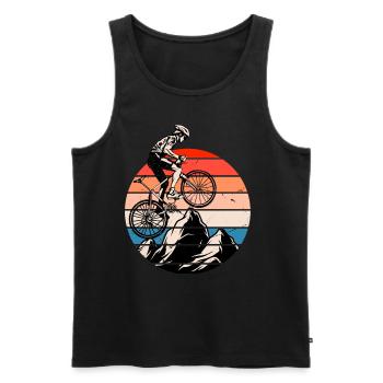 Hommes Bintage Vintage Vélo Vélo Vintage - Débardeur bio Premium Homme - noir - Devant - Michal (187cm)